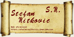 Stefan Mitković vizit kartica